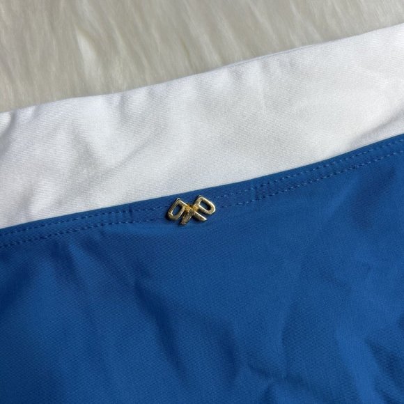 PilyQ Women's Size Large‎ Island Blue White High Waisted Bikini Bottom Swimwear - Picture 7 of 8